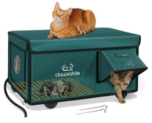 Clawsable 26x16x14 Heated Outdoor Cat House $59.99 Retail - Brand New