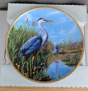 The Great Blue Heron W.S. George Collector Vintage Plate G