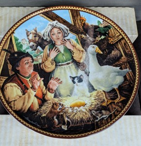 The Goose that Laid the Golden Egg Knowles Vintage Plate G
