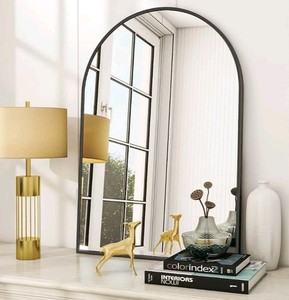 Arched Black Metal Wall Mirror 30 x 40  $65.99 Retail - Brand New