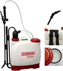 Chapin 4-Gallon Backpack Sprayer with Anti-Clog Filtration  Durable translucent poly tank for fertilizers, herbicides, pesticides and lawn care