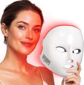 $160 4D LED Red Light Therapy Mask for Face Skin Glowing,630nm Led Light Therapy Face Mask Anti Wrinkle, Blue Light Therapy Face Mask for Acne,Home use,450 LED Chips,Birthday gift,Plug in