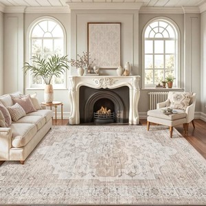 $230 LUMI 10x14 Washable Area Rug for Living Room Bedroom, Autumn Brown  ltra Soft Carpet, Non Slip Rubber Backing, Low Profile, High Traffic Friendly, Stain Resistant & Easy to Clean