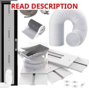 95 Sliding Door AC Vent Kit with   5.9AC Hose Filter Screen & Weather Stripping Universal 5.05.9 Inch Coupler for WindowSliding Glass Door Portable AC Energy Saving Airtight Seal Pancel