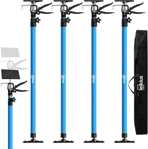 4PK Dust Barrier Poles,Steel Cabinet Jacks for Installing Cabinets,Adjustable 45.3-114.3 Quick Support Rod,Telescopic Support Pole for Zipwall