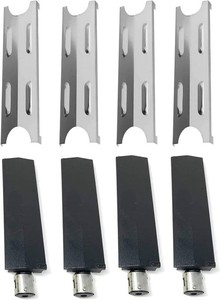 Shengyongh SSBG179A (4-Pack) Stainless Steel Heat Plate and Cast Iron Burner for Master Forge BG179A, BG1793B-A Grill