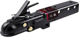 NBJINGYI Straight Tongue Trailer Coupler, 2-516 Ball, 15,000 lbs MGTW, Fits 3 Channel, Auto-Engage Latch with Black E-Coat Finish, Cast Steel Hitch for Boat, RV and Utility Trailers