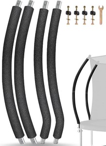 Trampoline Poles Replacement for Skywalker Or Jumpzylla Trampoline Net  Galvanized Trampoline Replacement Parts,Replaces Skywalker #4201 4202 4135&Jumpzylla 8-14ft,Safety Protective Foam Sleeve