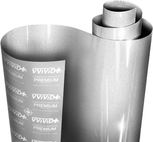 VViViD Ultra Gloss Silver Metallic Vinyl Car Wrap Premium Paint Replacement Film Roll with Nano Air Release Technology, Stretchable Protective Cap Liner, Self Adhesive, Indoor Outdoor (3ft x 5ft)