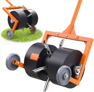 $230 Rolling Lawn Aerator - Rolling Aerator Lawn Tool with Hollow Tines, Manual Push Lawn Aerator Roller Core Plug Aerator with Wheels, Grass Aeration Tool for Lawn Care Soil Aerator