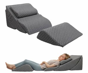 $159 Adjustable Orthopedic Bed Wedge Pillow Set, Post Surgery Recovery, Memory Foam Wedge Pillow for Back, Knee and Leg Pain Relief, Sleeping, Sitting up in bed, Reading, Acid Reflux,