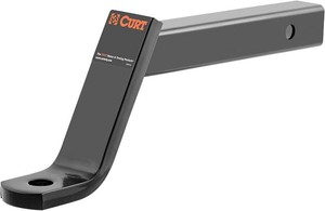 CURT 45280 Class 3 Trailer Hitch Ball Mount  Fits 2 Inch Receiver, 7,500 lbs GTW, 6 Inch Drop, 4 Inch Rise, 1 Inch Ball Hole, 14-14 Inch Length