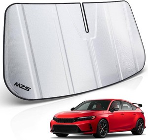 MZS Windshield Sun Shade Compatible with Civic 2022-2026  6-Layer Heat Insulation, 99% UV Blocking, Keeps Interior Cool, Full Coverage Visor, Foldable Car Window Sunshade, Storage Bag