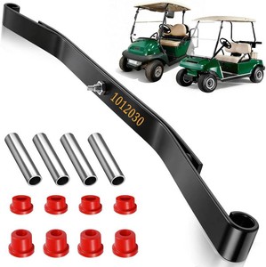 Upgraded Heavy Duty Front 2-Leaf Springs Kit for Club Car DS 1981-UpPrecedent 2004-Up, Tempo & Onward 2017-Up Golf Cart Suspension with Polyurethane Bushings Sleeves Replace #1012030 1015108