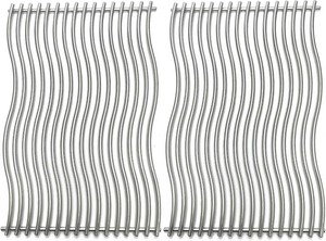 17-34 Stainless Steel 2Pack Waved Cooking Grids Grates Replacement Parts for Napoleon Rogue 425 Gas Grill S83013