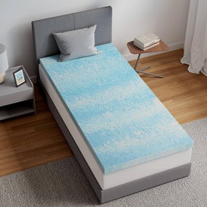 Novilla Memory Foam Mattress Topper Twin - 3 Inch Cooling Gel Infused Memory Foam  Slow-Rebound Pressure Relief  CertiPUR Certified  Comfort for Sleeper Sofa, RV, Camper, Dorm Room