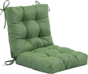 QILLOWAY Outdoor Chair Cushion for Patio Furniture, Waterproof Patio Cushions with Ties, Fade Resistant Replacement Pads for Outdoor Rocking Chairs,Dark Green