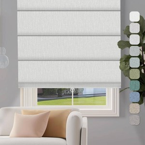 Roman Shades for Indoor Windows,Custom Size,Blackout Off White  Cordless Blinds UV Protection,Thermal Insulation,Easy to Install,Ideal for West Facing Rooms,Bedroom,Living Room Office