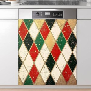 Dishwasher Magnet Sticker Cover Panel Decal Refrigerator Magnetic Sticker Decorative for Kitchen Decoration,Fridge Door Cover,Home Appliances Decor Stickers 23x26