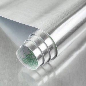 BAYYA Extra Wide Stainless Steel Contact Paper for Appliances 48x354 PVC  Stainless Steel Vinyl Wrap Silver Metallic Wallpaper Peel Stick Kitchen Oil Proof Waterproof Sticker Aluminum Foil Wallpaper