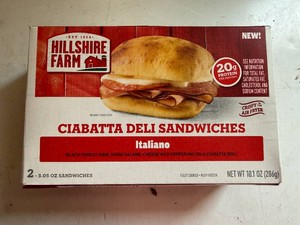3x 2ct Hillshire Farm Italiano Ciabatta Deli Sandwiches