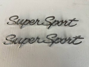 2 1960s Chevy Super Sport NOS Fender Scripts-Camaro, Impala #3866070