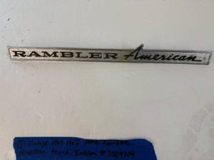Vintage 1964-1965 AMC Rambler American Trunk Embelm-#3509704