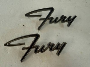 Vintage 1965-1967 Plymouth Fury Embelm Scripts-#2524233
