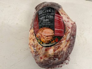 B.20lbs Cooks Traditional Bone In Hickory Smoked Ham-Super Trim