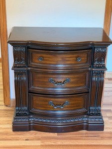 3 - Drawer Wood Night Stand  Dresser