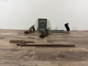 Vintage Chain Pipe Wrench (BN Inc.), Stanley Planers and Craftsman The Oxy-Acetylene Welders Handbook