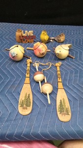 Wooden birds, oars, bobbers and more