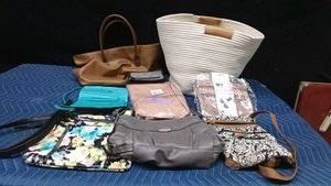 purses including Rosetti, billfolds, organizers and basket