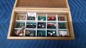 jewelery box of earrings
