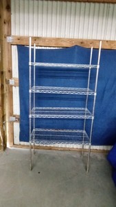 4 Tier NSF metal shelf36 W x 18 D x 42 H - some rust