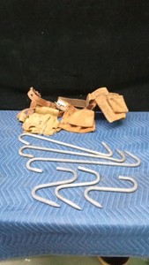 Steel hooks and 2 tool belts