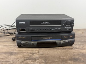 2 - VCR Video Cassette Players - Sylvania and Panasonic
