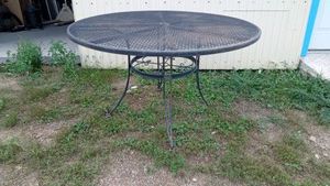 Metal patio table