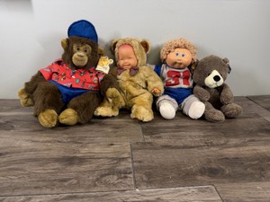Plush Dolls and 1 Cabbage Patch Doll
