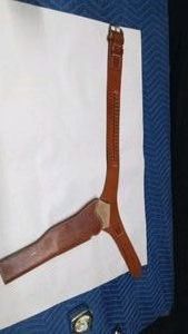 Thick leather ammo belt holster