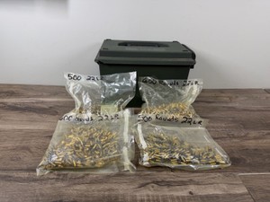 2200 Rounds of 22 LR Shells in Vacuum Sealed Bags with HQ Issue Plastic Ammo Container