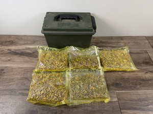 Over 4,000 Rounds of 22 LR Shells in Vacuum Sealed Bags with HQ 50C Plastic Ammo Can