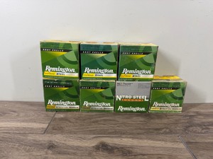 7 - Boxes of Remington 12 Gauge Steel Shot Shotgun Shells