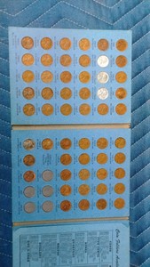 Partial book of wheat pennies