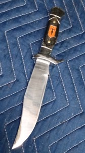 Vintage Albacete Inox Spanish Scouting Knife Bowie Fixed Blade - Mid Century Spain