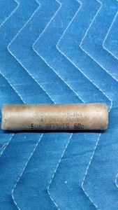 960s-70s Original vintage Crocker-Citizen National Bank wrapped roll of pennies