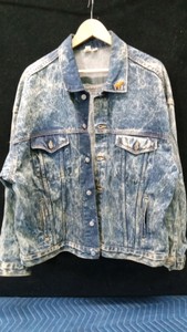 Vintage acid wash denim jacket