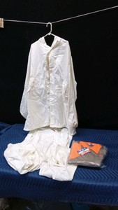 white jacket and pants and a new Clarkfiel hunting shirt