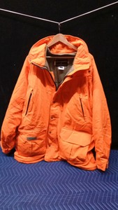 orange insulated hunting coat