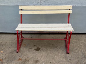 Red and White Bench